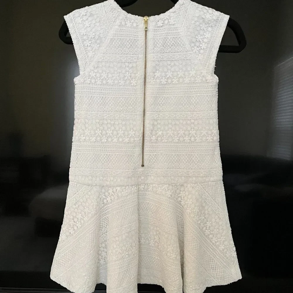 Kate Spade New York  Girls White Lace Drop Waist Rules Dress 128/8Y - Picture 13 of 13
